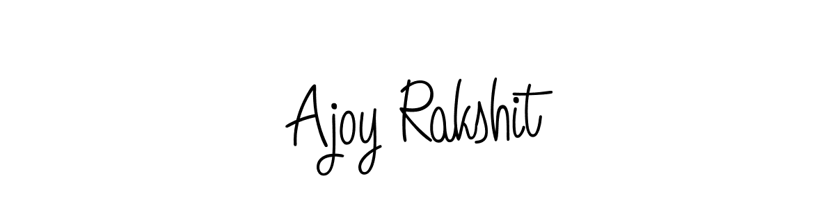 Use a signature maker to create a handwritten signature online. With this signature software, you can design (Angelique-Rose-font-FFP) your own signature for name Ajoy Rakshit. Ajoy Rakshit signature style 5 images and pictures png