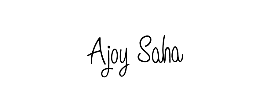 Design your own signature with our free online signature maker. With this signature software, you can create a handwritten (Angelique-Rose-font-FFP) signature for name Ajoy Saha. Ajoy Saha signature style 5 images and pictures png