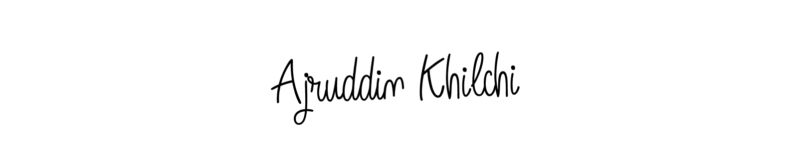 Ajruddin Khilchi stylish signature style. Best Handwritten Sign (Angelique-Rose-font-FFP) for my name. Handwritten Signature Collection Ideas for my name Ajruddin Khilchi. Ajruddin Khilchi signature style 5 images and pictures png