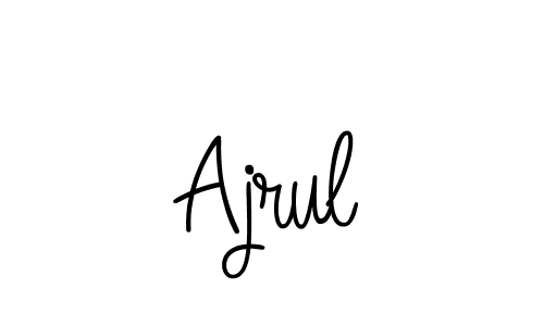 You should practise on your own different ways (Angelique-Rose-font-FFP) to write your name (Ajrul) in signature. don't let someone else do it for you. Ajrul signature style 5 images and pictures png