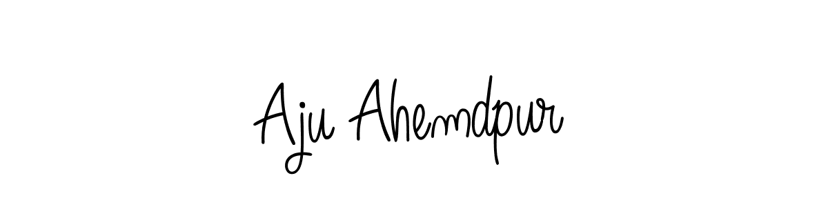 This is the best signature style for the Aju Ahemdpur name. Also you like these signature font (Angelique-Rose-font-FFP). Mix name signature. Aju Ahemdpur signature style 5 images and pictures png