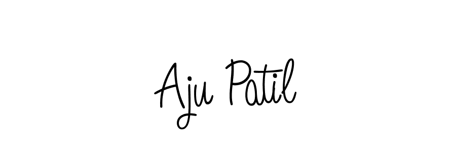 You should practise on your own different ways (Angelique-Rose-font-FFP) to write your name (Aju Patil) in signature. don't let someone else do it for you. Aju Patil signature style 5 images and pictures png