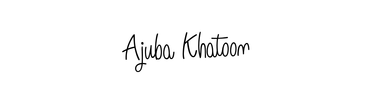 Design your own signature with our free online signature maker. With this signature software, you can create a handwritten (Angelique-Rose-font-FFP) signature for name Ajuba Khatoon. Ajuba Khatoon signature style 5 images and pictures png