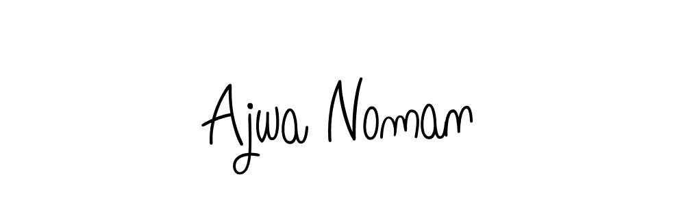 Design your own signature with our free online signature maker. With this signature software, you can create a handwritten (Angelique-Rose-font-FFP) signature for name Ajwa Noman. Ajwa Noman signature style 5 images and pictures png