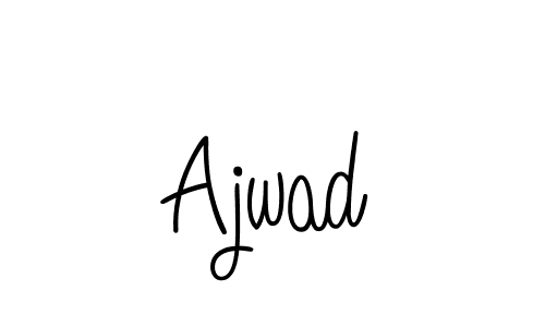 Design your own signature with our free online signature maker. With this signature software, you can create a handwritten (Angelique-Rose-font-FFP) signature for name Ajwad. Ajwad signature style 5 images and pictures png