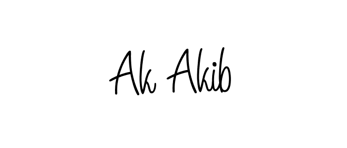 Make a beautiful signature design for name Ak Akib. With this signature (Angelique-Rose-font-FFP) style, you can create a handwritten signature for free. Ak Akib signature style 5 images and pictures png