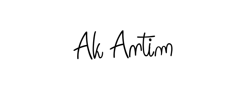 Use a signature maker to create a handwritten signature online. With this signature software, you can design (Angelique-Rose-font-FFP) your own signature for name Ak Antim. Ak Antim signature style 5 images and pictures png