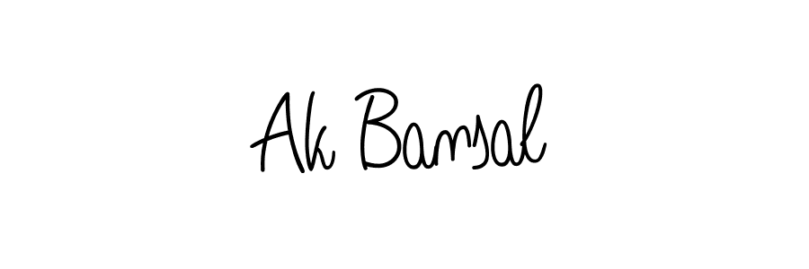 Use a signature maker to create a handwritten signature online. With this signature software, you can design (Angelique-Rose-font-FFP) your own signature for name Ak Bansal. Ak Bansal signature style 5 images and pictures png