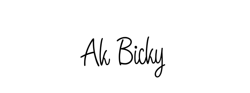 if you are searching for the best signature style for your name Ak Bicky. so please give up your signature search. here we have designed multiple signature styles  using Angelique-Rose-font-FFP. Ak Bicky signature style 5 images and pictures png