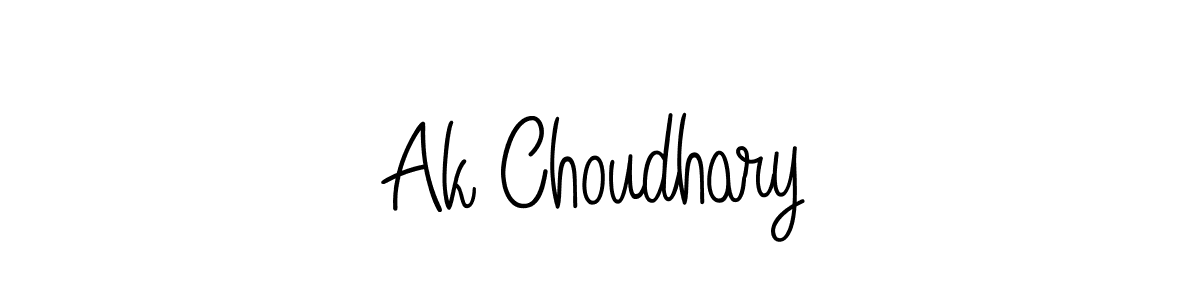 Make a beautiful signature design for name Ak Choudhary. With this signature (Angelique-Rose-font-FFP) style, you can create a handwritten signature for free. Ak Choudhary signature style 5 images and pictures png