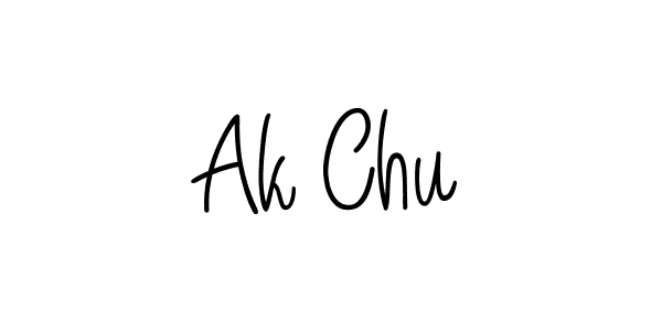 The best way (Angelique-Rose-font-FFP) to make a short signature is to pick only two or three words in your name. The name Ak Chu include a total of six letters. For converting this name. Ak Chu signature style 5 images and pictures png