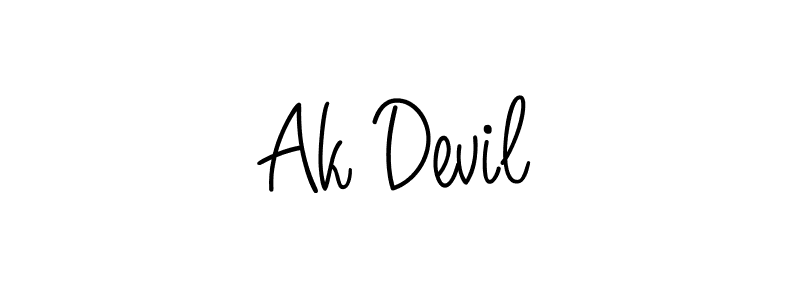 How to Draw Ak Devil signature style? Angelique-Rose-font-FFP is a latest design signature styles for name Ak Devil. Ak Devil signature style 5 images and pictures png