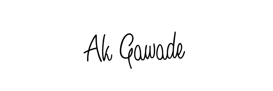 How to make Ak Gawade name signature. Use Angelique-Rose-font-FFP style for creating short signs online. This is the latest handwritten sign. Ak Gawade signature style 5 images and pictures png