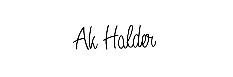 Also we have Ak Halder name is the best signature style. Create professional handwritten signature collection using Angelique-Rose-font-FFP autograph style. Ak Halder signature style 5 images and pictures png