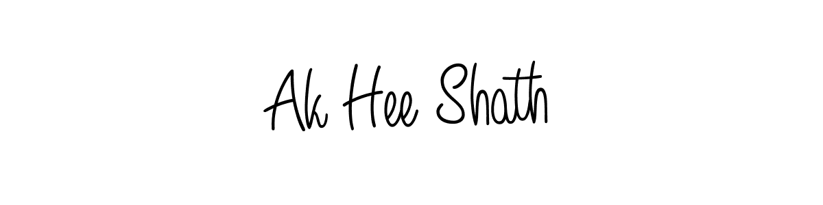 Design your own signature with our free online signature maker. With this signature software, you can create a handwritten (Angelique-Rose-font-FFP) signature for name Ak Hee Shath. Ak Hee Shath signature style 5 images and pictures png