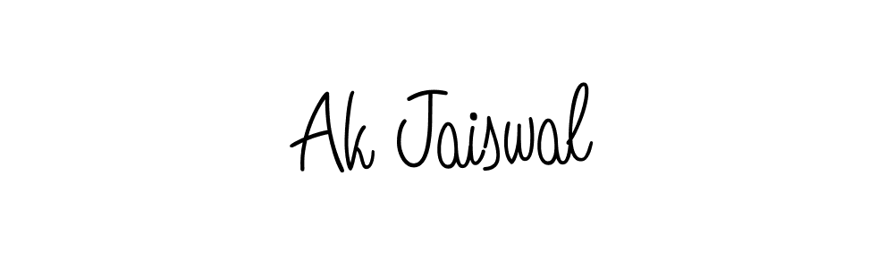 Use a signature maker to create a handwritten signature online. With this signature software, you can design (Angelique-Rose-font-FFP) your own signature for name Ak Jaiswal. Ak Jaiswal signature style 5 images and pictures png