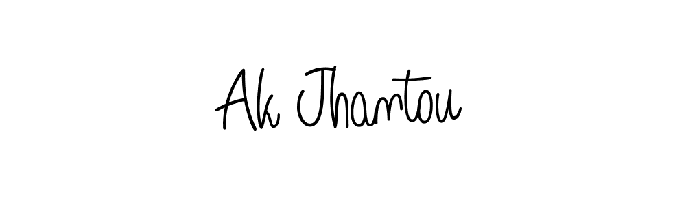 Design your own signature with our free online signature maker. With this signature software, you can create a handwritten (Angelique-Rose-font-FFP) signature for name Ak Jhantou. Ak Jhantou signature style 5 images and pictures png