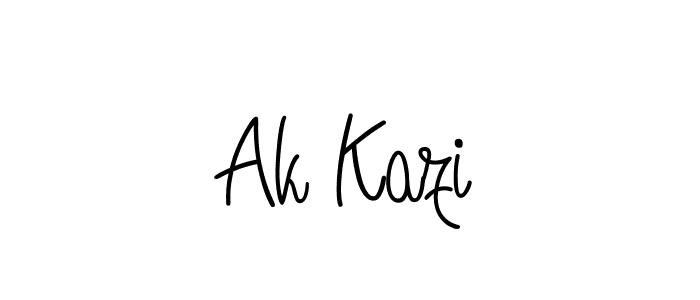 The best way (Angelique-Rose-font-FFP) to make a short signature is to pick only two or three words in your name. The name Ak Kazi include a total of six letters. For converting this name. Ak Kazi signature style 5 images and pictures png