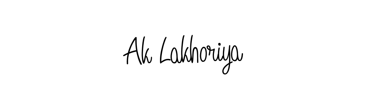 The best way (Angelique-Rose-font-FFP) to make a short signature is to pick only two or three words in your name. The name Ak Lakhoriya include a total of six letters. For converting this name. Ak Lakhoriya signature style 5 images and pictures png