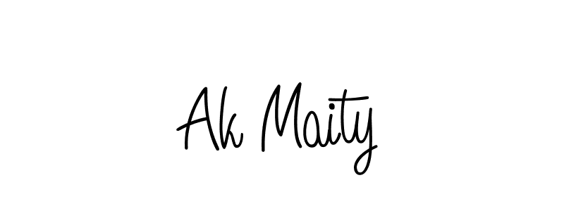 The best way (Angelique-Rose-font-FFP) to make a short signature is to pick only two or three words in your name. The name Ak Maity include a total of six letters. For converting this name. Ak Maity signature style 5 images and pictures png