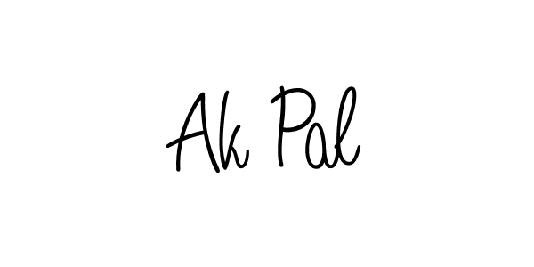 How to make Ak Pal name signature. Use Angelique-Rose-font-FFP style for creating short signs online. This is the latest handwritten sign. Ak Pal signature style 5 images and pictures png