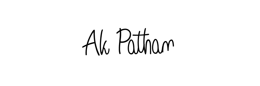 You should practise on your own different ways (Angelique-Rose-font-FFP) to write your name (Ak Pathan) in signature. don't let someone else do it for you. Ak Pathan signature style 5 images and pictures png