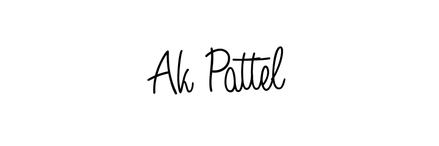 Design your own signature with our free online signature maker. With this signature software, you can create a handwritten (Angelique-Rose-font-FFP) signature for name Ak Pattel. Ak Pattel signature style 5 images and pictures png