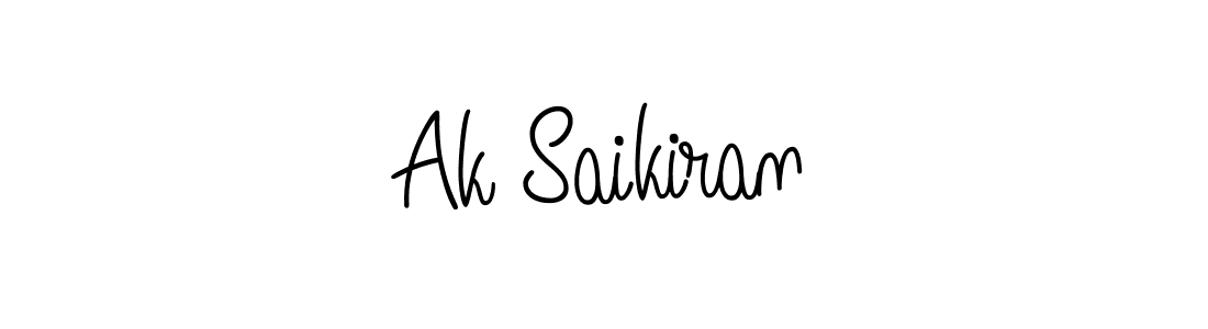 You should practise on your own different ways (Angelique-Rose-font-FFP) to write your name (Ak Saikiran) in signature. don't let someone else do it for you. Ak Saikiran signature style 5 images and pictures png