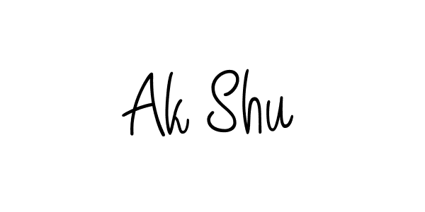 if you are searching for the best signature style for your name Ak Shu. so please give up your signature search. here we have designed multiple signature styles  using Angelique-Rose-font-FFP. Ak Shu signature style 5 images and pictures png