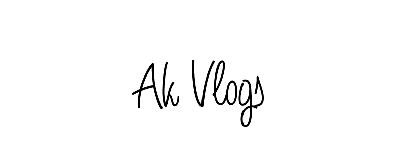 Angelique-Rose-font-FFP is a professional signature style that is perfect for those who want to add a touch of class to their signature. It is also a great choice for those who want to make their signature more unique. Get Ak Vlogs name to fancy signature for free. Ak Vlogs signature style 5 images and pictures png