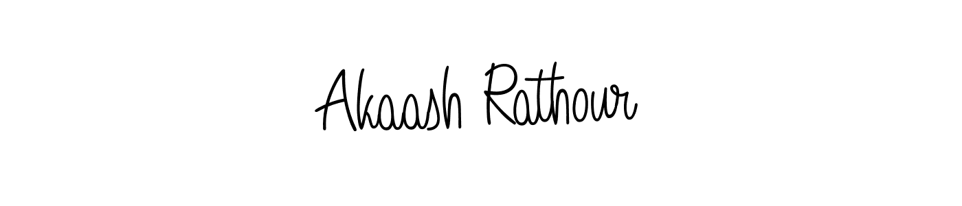 Use a signature maker to create a handwritten signature online. With this signature software, you can design (Angelique-Rose-font-FFP) your own signature for name Akaash Rathour. Akaash Rathour signature style 5 images and pictures png