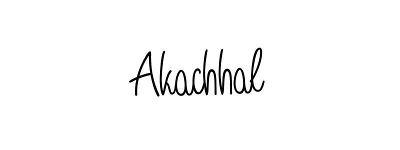 Make a beautiful signature design for name Akachhal. With this signature (Angelique-Rose-font-FFP) style, you can create a handwritten signature for free. Akachhal signature style 5 images and pictures png