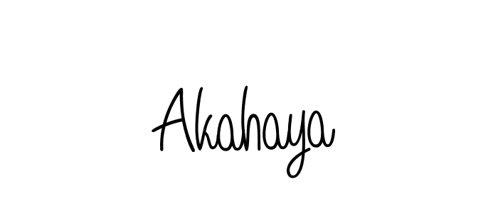 Use a signature maker to create a handwritten signature online. With this signature software, you can design (Angelique-Rose-font-FFP) your own signature for name Akahaya. Akahaya signature style 5 images and pictures png