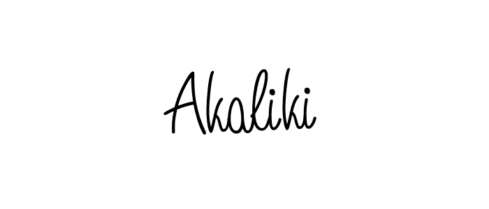 Design your own signature with our free online signature maker. With this signature software, you can create a handwritten (Angelique-Rose-font-FFP) signature for name Akaliki. Akaliki signature style 5 images and pictures png