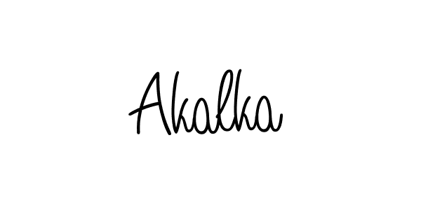 Use a signature maker to create a handwritten signature online. With this signature software, you can design (Angelique-Rose-font-FFP) your own signature for name Akalka. Akalka signature style 5 images and pictures png