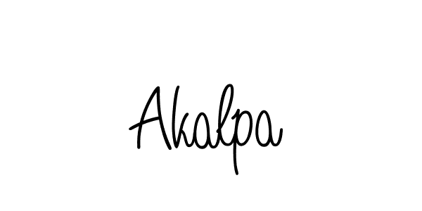 How to make Akalpa name signature. Use Angelique-Rose-font-FFP style for creating short signs online. This is the latest handwritten sign. Akalpa signature style 5 images and pictures png