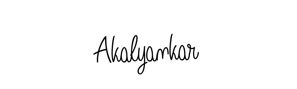 Make a beautiful signature design for name Akalyankar. With this signature (Angelique-Rose-font-FFP) style, you can create a handwritten signature for free. Akalyankar signature style 5 images and pictures png