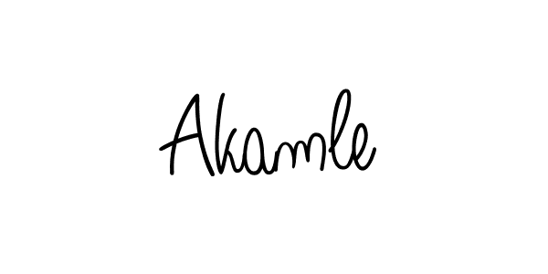 How to make Akamle name signature. Use Angelique-Rose-font-FFP style for creating short signs online. This is the latest handwritten sign. Akamle signature style 5 images and pictures png