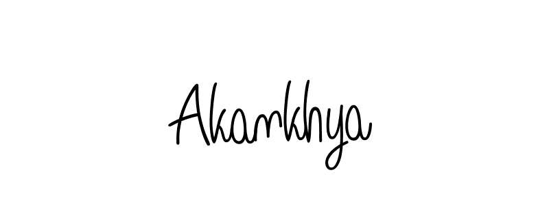 Design your own signature with our free online signature maker. With this signature software, you can create a handwritten (Angelique-Rose-font-FFP) signature for name Akankhya. Akankhya signature style 5 images and pictures png