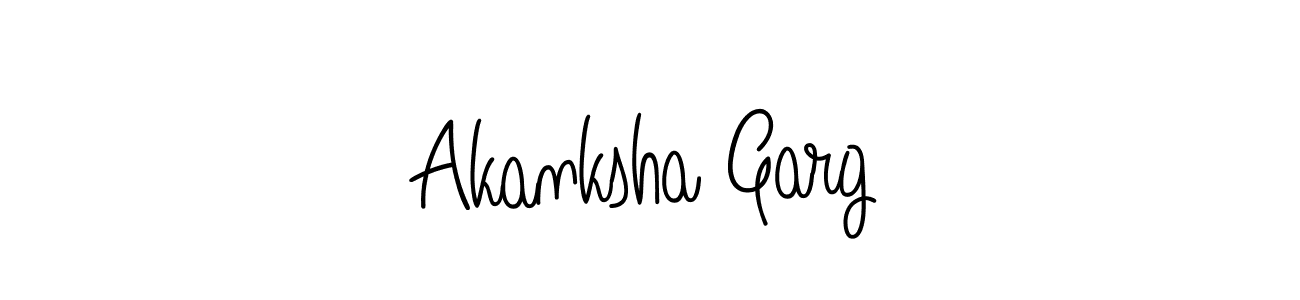 You should practise on your own different ways (Angelique-Rose-font-FFP) to write your name (Akanksha Garg) in signature. don't let someone else do it for you. Akanksha Garg signature style 5 images and pictures png