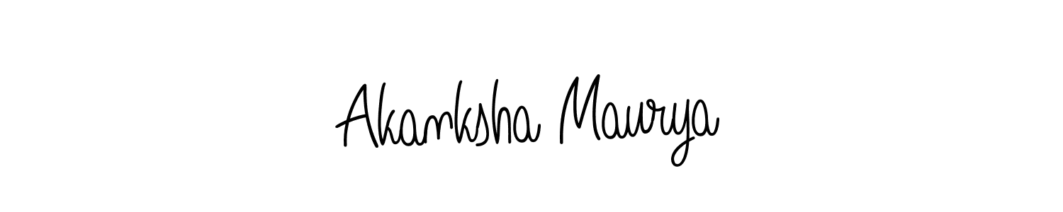 Design your own signature with our free online signature maker. With this signature software, you can create a handwritten (Angelique-Rose-font-FFP) signature for name Akanksha Maurya. Akanksha Maurya signature style 5 images and pictures png