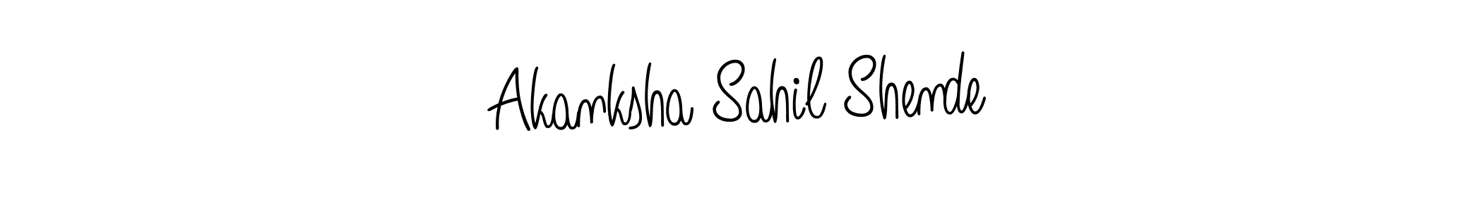 Make a short Akanksha Sahil Shende signature style. Manage your documents anywhere anytime using Angelique-Rose-font-FFP. Create and add eSignatures, submit forms, share and send files easily. Akanksha Sahil Shende signature style 5 images and pictures png
