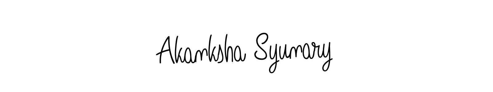 You can use this online signature creator to create a handwritten signature for the name Akanksha Syunary. This is the best online autograph maker. Akanksha Syunary signature style 5 images and pictures png