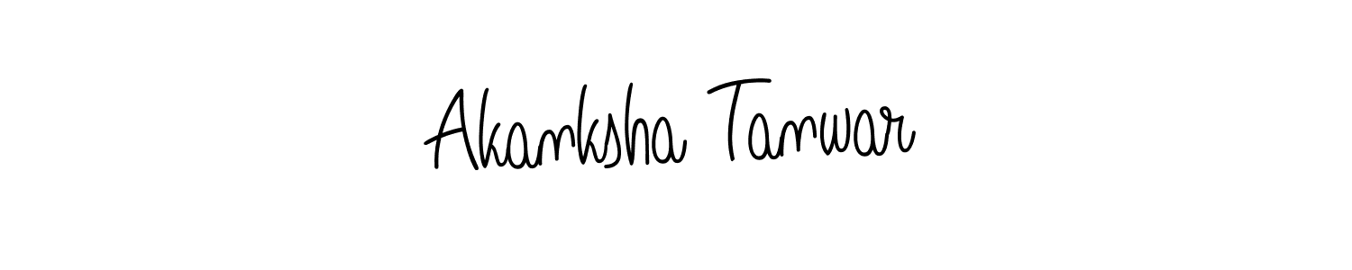 How to make Akanksha Tanwar name signature. Use Angelique-Rose-font-FFP style for creating short signs online. This is the latest handwritten sign. Akanksha Tanwar signature style 5 images and pictures png