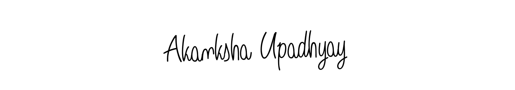 Make a beautiful signature design for name Akanksha Upadhyay. With this signature (Angelique-Rose-font-FFP) style, you can create a handwritten signature for free. Akanksha Upadhyay signature style 5 images and pictures png
