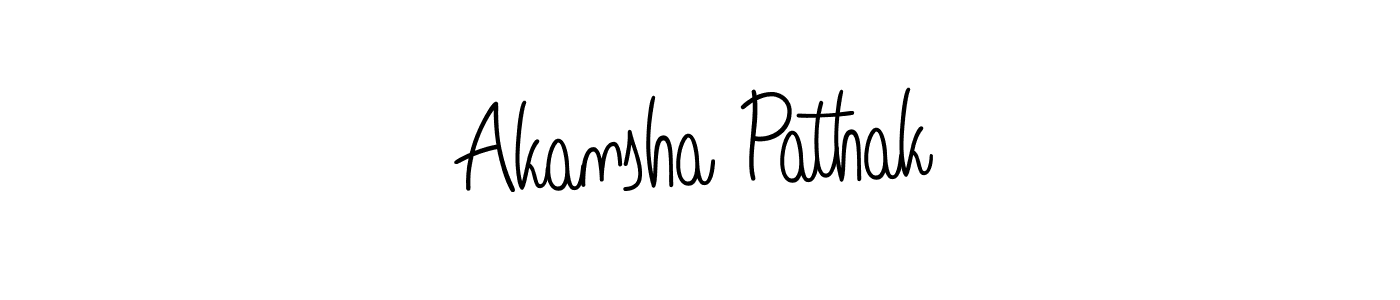 The best way (Angelique-Rose-font-FFP) to make a short signature is to pick only two or three words in your name. The name Akansha Pathak include a total of six letters. For converting this name. Akansha Pathak signature style 5 images and pictures png