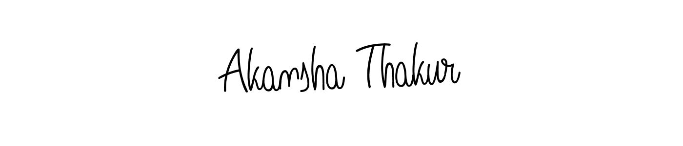 The best way (Angelique-Rose-font-FFP) to make a short signature is to pick only two or three words in your name. The name Akansha Thakur include a total of six letters. For converting this name. Akansha Thakur signature style 5 images and pictures png