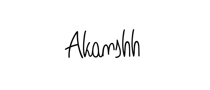 Make a beautiful signature design for name Akanshh. With this signature (Angelique-Rose-font-FFP) style, you can create a handwritten signature for free. Akanshh signature style 5 images and pictures png