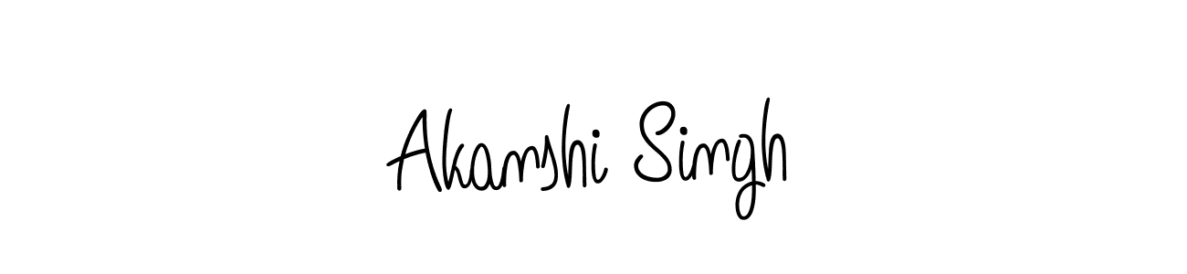 You should practise on your own different ways (Angelique-Rose-font-FFP) to write your name (Akanshi Singh) in signature. don't let someone else do it for you. Akanshi Singh signature style 5 images and pictures png