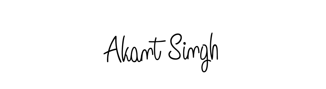 Use a signature maker to create a handwritten signature online. With this signature software, you can design (Angelique-Rose-font-FFP) your own signature for name Akant Singh. Akant Singh signature style 5 images and pictures png